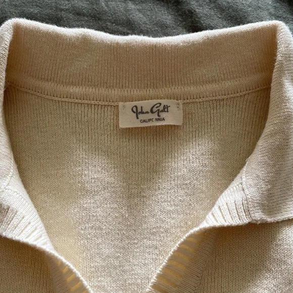 John Galt Cropped Polo Sweater Tank - Picture 3 of 5